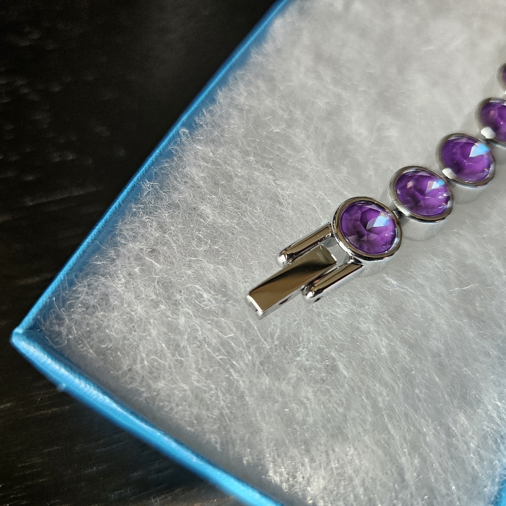 Touchstone Crystal Purple Ignite Ice Braclet New In Box - Picture 7 of 12